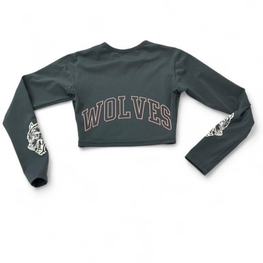 Darc Sport Wolves Crop Top Long Sleeve Size Small 56 of 500